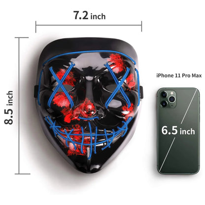 Halloween LED Glow-Up Mask - SEVENB