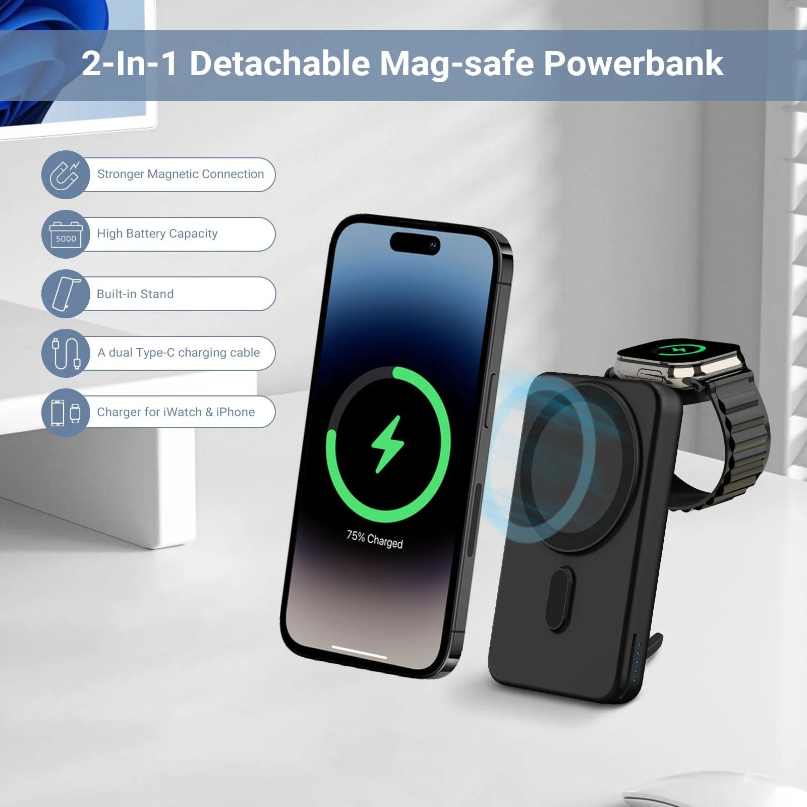 Smtcsl Portable MagSafe Power Bank - SEVENB