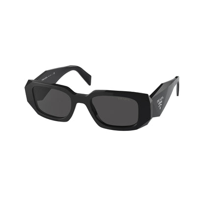 Prada PR 17WS Plastic Womens Rectangle Sunglasses Black - SEVENB