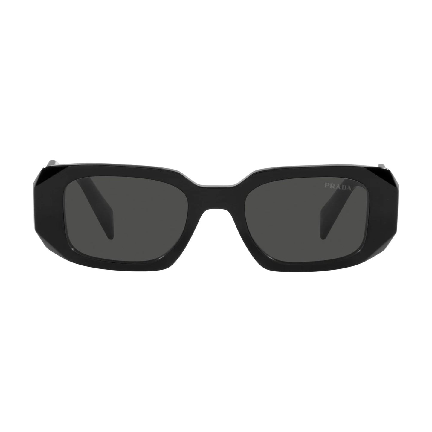 Prada PR 17WS Plastic Womens Rectangle Sunglasses Black - SEVENB
