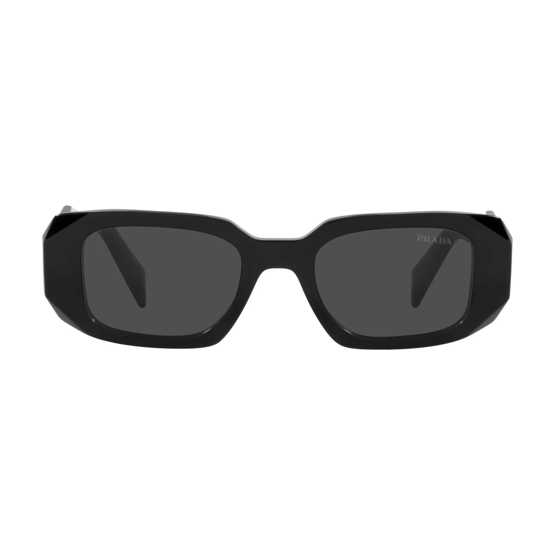 Prada PR 17WS Plastic Womens Rectangle Sunglasses Black - SEVENB