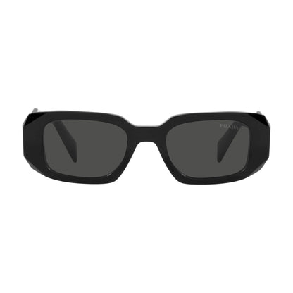 Prada PR 17WS Plastic Womens Rectangle Sunglasses Black - SEVENB