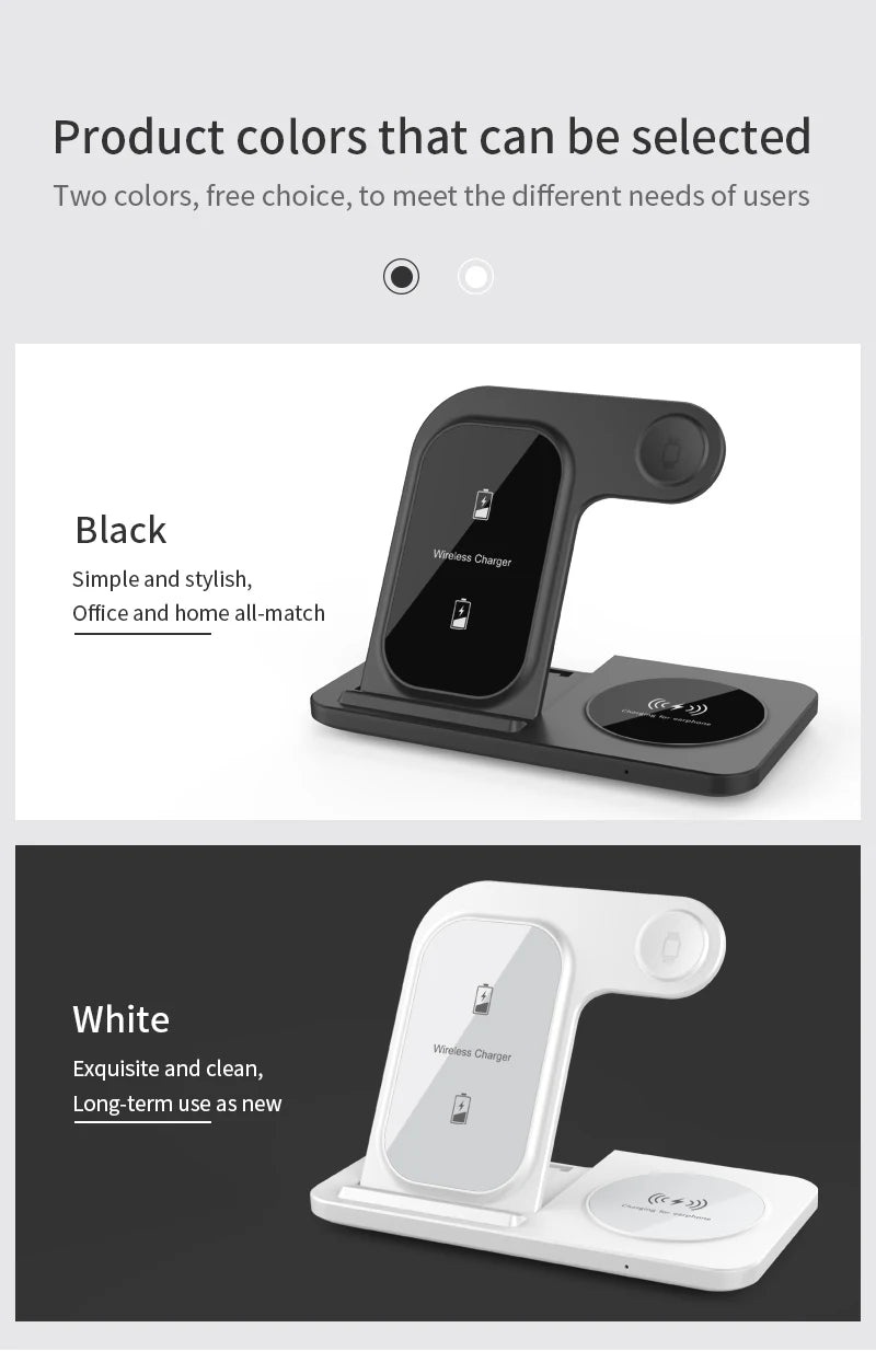 VIKEFON 3 in 1 Wireless Fast Charger - SEVENB