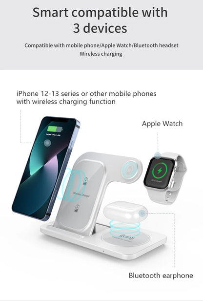 VIKEFON 3 in 1 Wireless Fast Charger - SEVENB