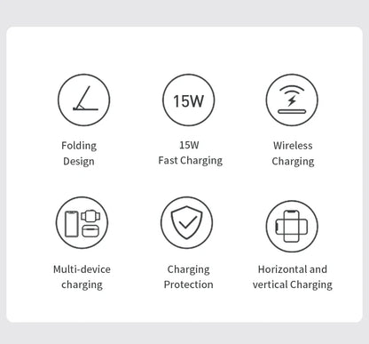 VIKEFON 3 in 1 Wireless Fast Charger - SEVENB