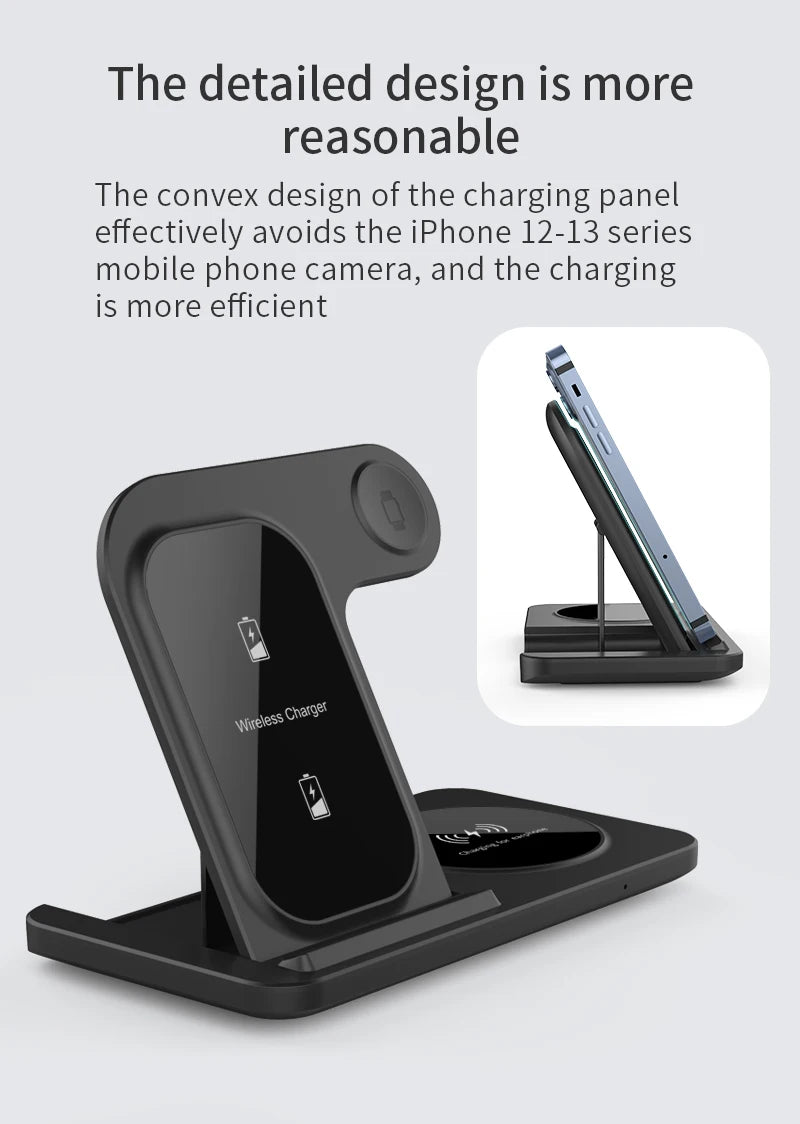VIKEFON 3 in 1 Wireless Fast Charger - SEVENB