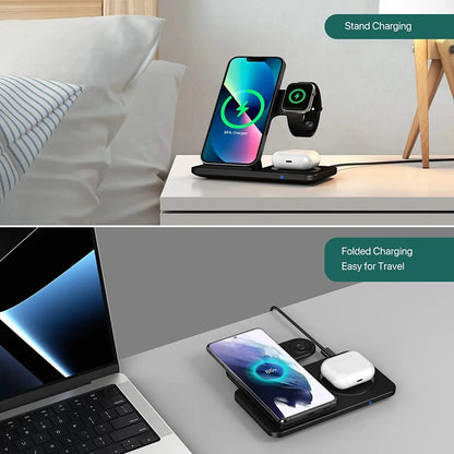 VIKEFON 3 in 1 Wireless Fast Charger - SEVENB