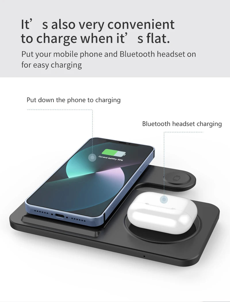 VIKEFON 3 in 1 Wireless Fast Charger - SEVENB
