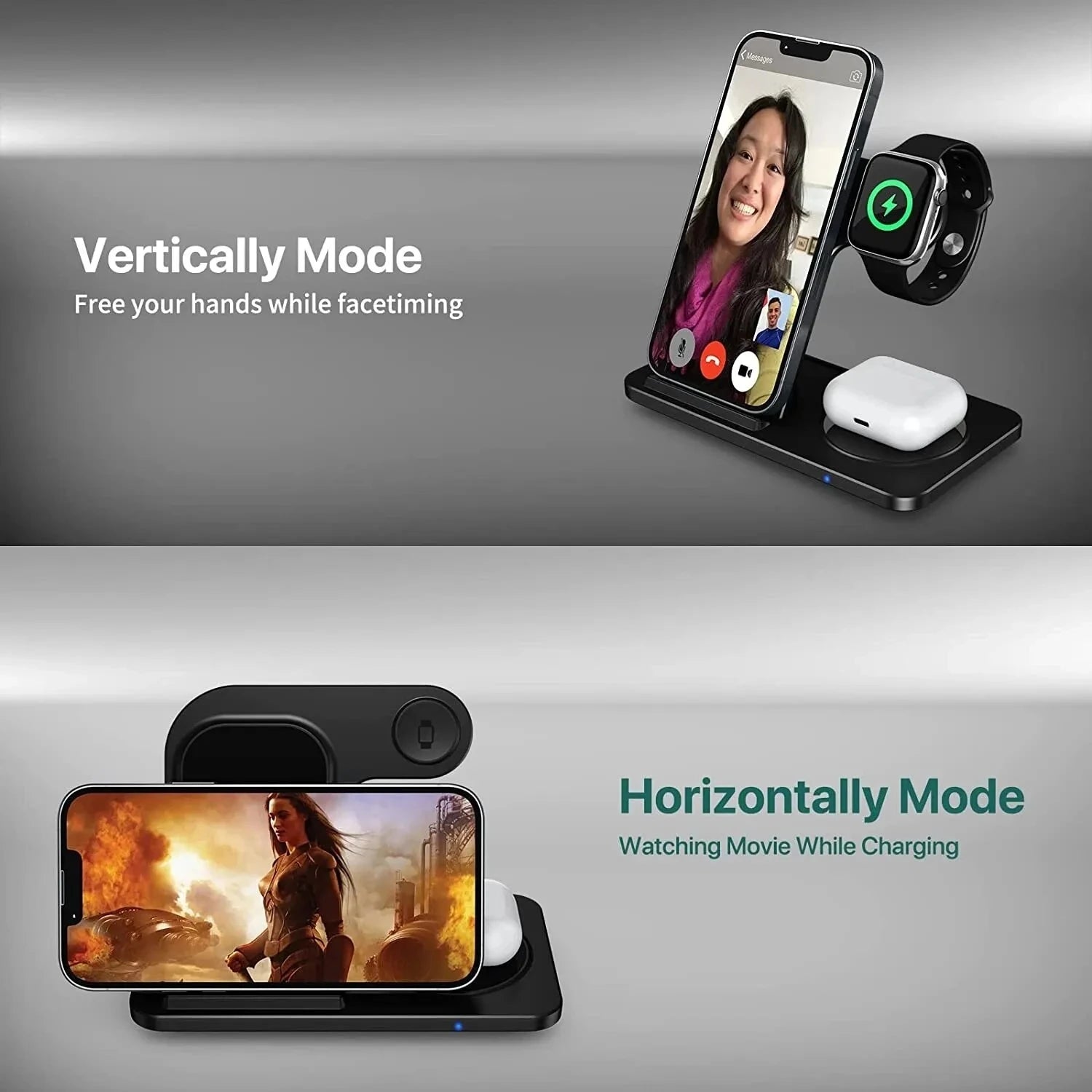 VIKEFON 3 in 1 Wireless Fast Charger - SEVENB