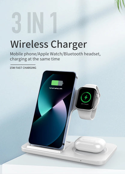 VIKEFON 3 in 1 Wireless Fast Charger - SEVENB